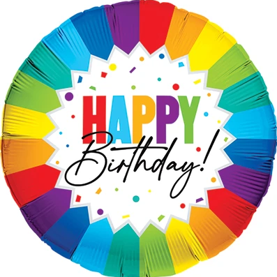 18" Bright Colors Birthday | 1ct