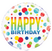 18" Rainbow Spots Birthday Balloon | 1ct