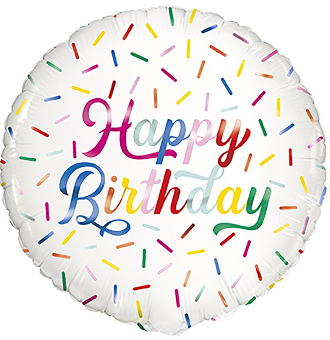 18" Happy Birthday Sprinkles Balloon | 1ct