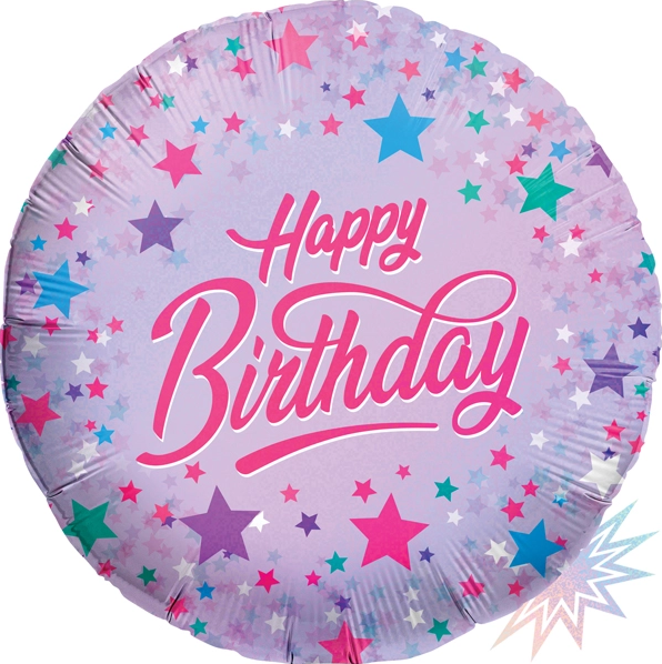 18" Scattered Stars Birthday Balloon | 1ct