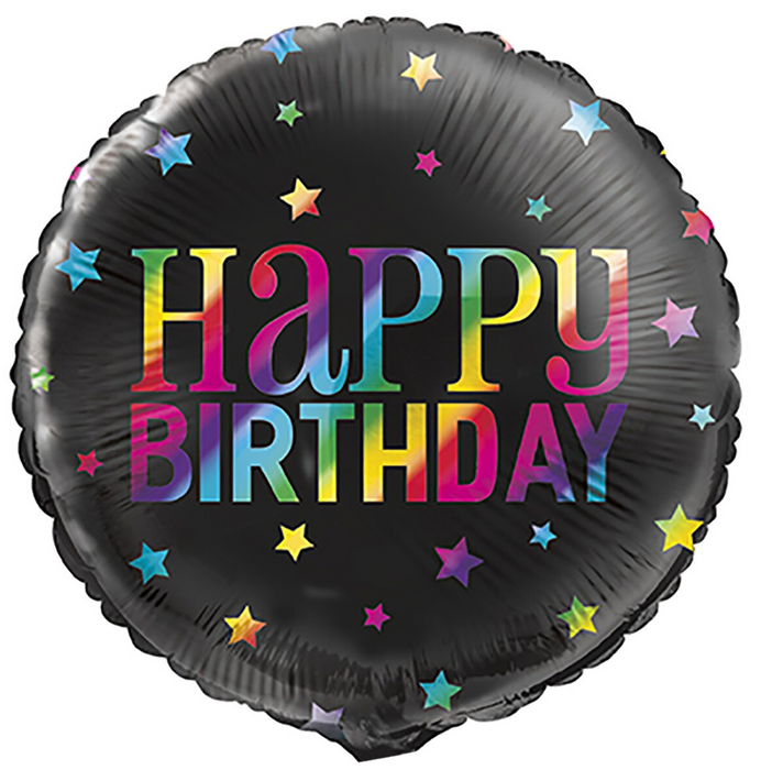 18" Rainbow Happy Birthday Balloon | 1ct