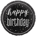 Black "Happy Birthday" Glitz Balloon | 1ct