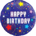18" Birthday Stars and Dots Balloon | 1ct