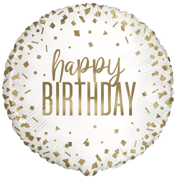 18" Gold Confetti Print Balloon | 1ct