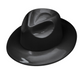 Plastic Fedora - Black | 1ct