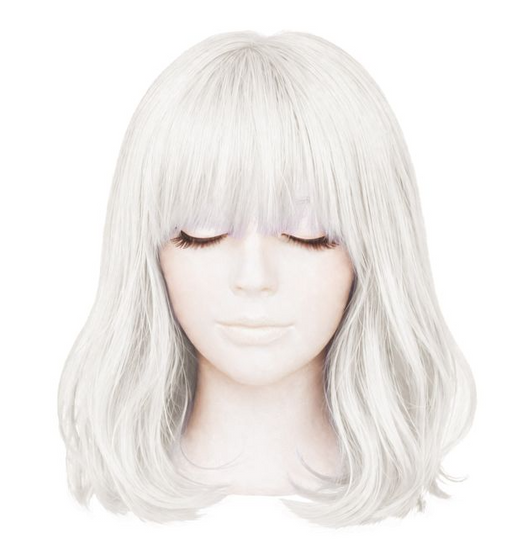 Long Bob Wig - White | 1ct