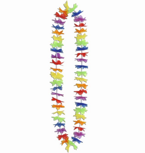 Rainbow Silk 'N Petals Floral Lei | 1ct