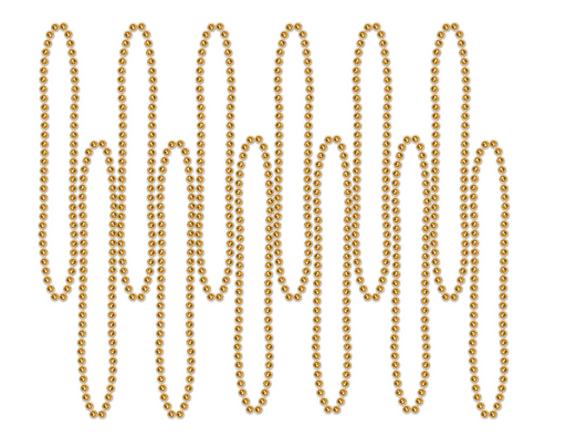 Gold Party Beads - Small Round | 12ct