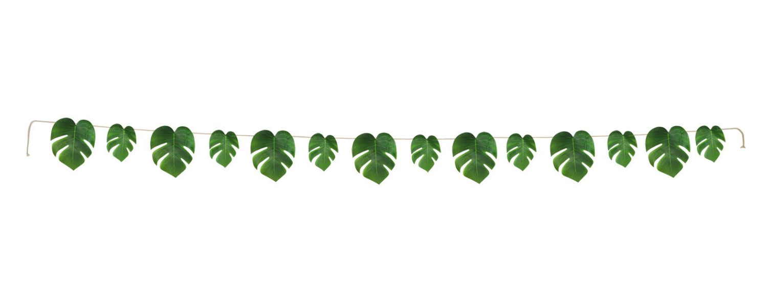 Fabric Tropical Palm Leaves Banner 9ft | 1ct