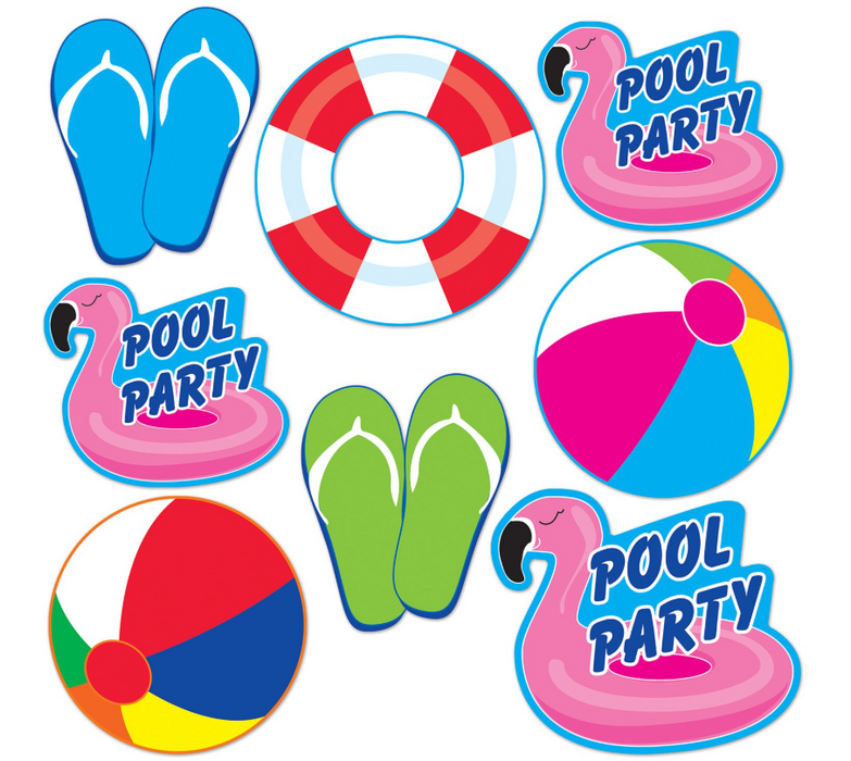 Pool Party Cutouts | 8pc