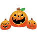 34" Smiley Pumpkin Trio SuperShape | 1ct