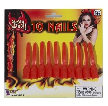 Long Red Nails | 1ct