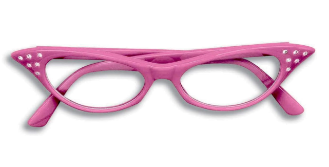 Pink 50s Style Glasses | 1ct