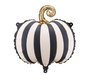Black & White Striped Pumpkin Mylar Balloon 18" | 1ct