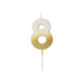 Gold Ombre Number '8' Candle | 1ct