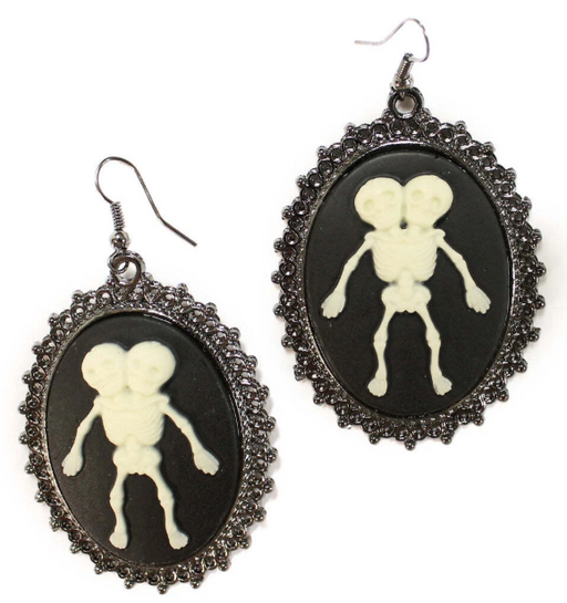 Earrings Conjoined Twin Skeletons | 1ct