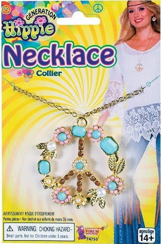Piece Sign Necklace Hippie | 1ct