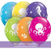 A pack of Fun Sea Creatures Latex Balloon, 11" showing 6 colors.