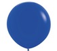 Single inflated 36-inch Royal Blue color latex balloon