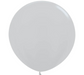 Single inflated 36-inch Metallic Silver color latex balloon