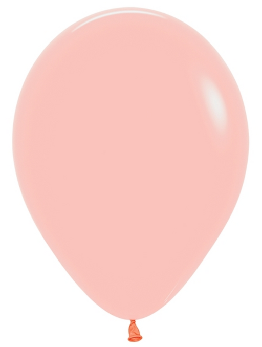 Single inflated 11-inch Pastel Matte Melon color latex balloon