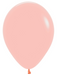 Single inflated 11-inch Pastel Matte Melon color latex balloon