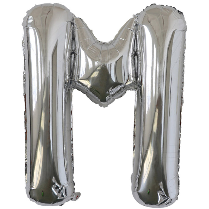 Silver Jumbo Letter Metallic Balloon 34" | 1 ct.