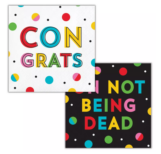 Snarky Celebrations 'Congrats' Beverage Napkins | 16ct