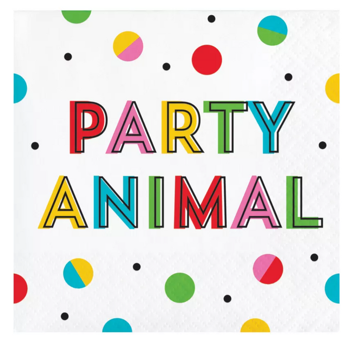 Snarky Celebrations 'Party Animal' Beverage Napkins | 16ct