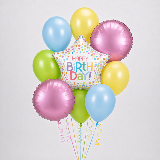 Soft Dots Simple Bouquet | 10pc