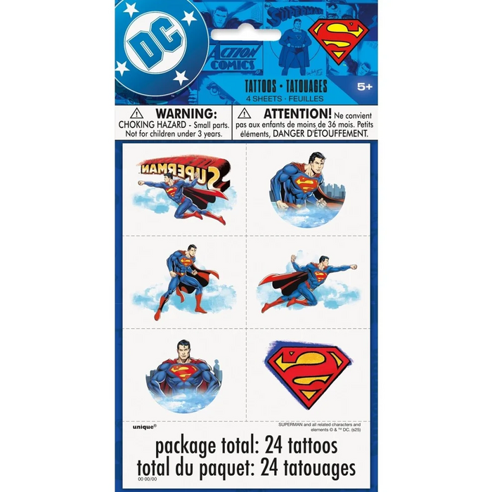 Superman Temporary Tattoos | 24ct