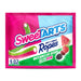 Sweetarts Watermelon & Berry Ropes: chewy candy ropes, pink and green in color. Sold in a 3.5 oz printed bag, printed with the brand name and product.