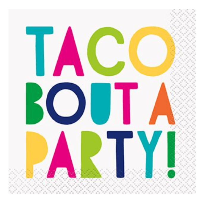 'Taco Bout A Party' Beverage Napkins | 16ct