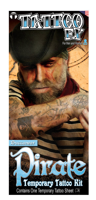 Product photo of Character Tattoo Kit Pirate — a Tinsley Transfers special effects makeup product on a plain background.
