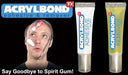 Product photo of Acrylbond Makeup Adhesive & Remover — a Tinsley Transfers special effects makeup product on a plain background.