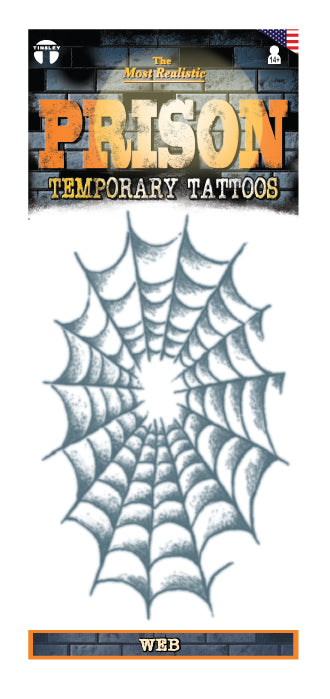 Product photo of Prison Tattoo Web — a Tinsley Transfers special effects makeup product on a plain background.