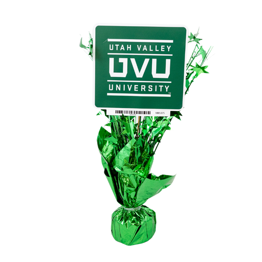 A 14 inch UVU Logo Centerpiece Spray.