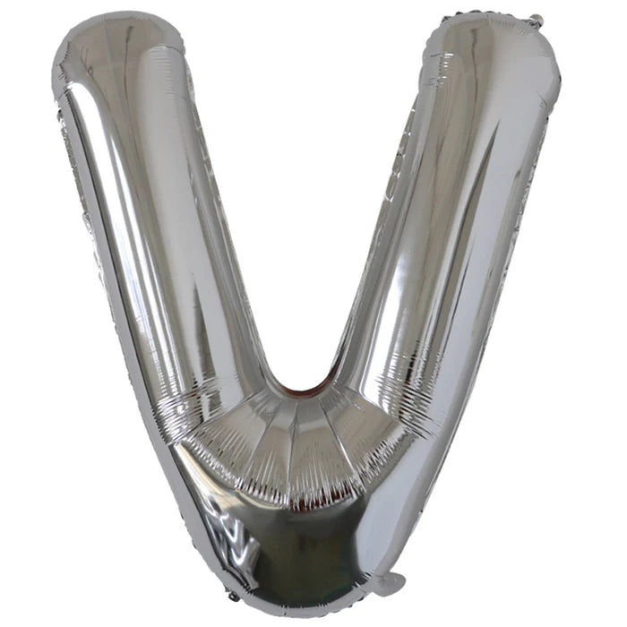 Silver Jumbo Letter Metallic Balloon 34" | 1 ct.