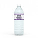 A water bottle with a Weber State University Water Bottle Label on it.