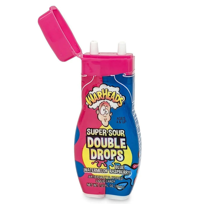 Warheads Double Drops: sour candy. Individually wrapped single piece.