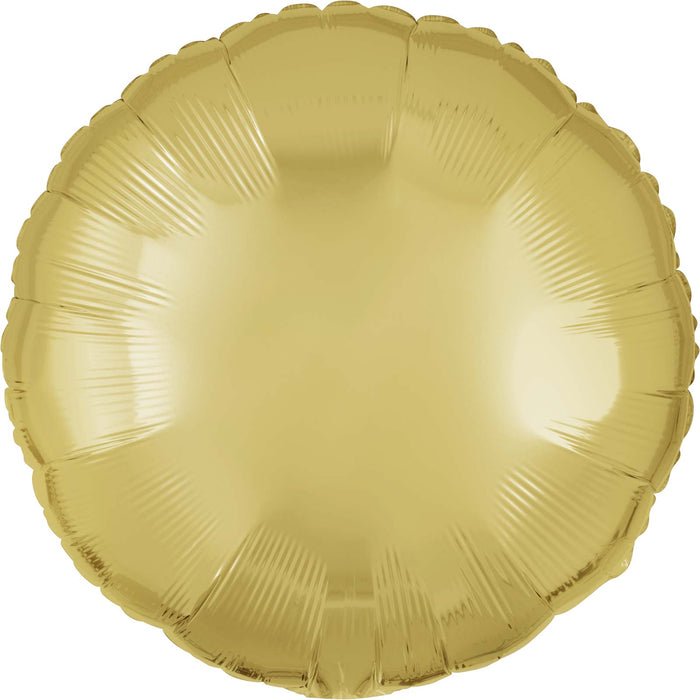 18" White Gold Round Mylar | 1ct