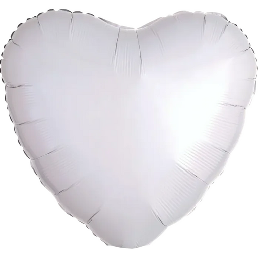 18" White Heart Mylar | 1ct