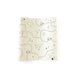 Adventure paper table runner with a cream background and black line-art map design featuring roads, trees, tents, cars, bears, mountains, and outdoor trail details.
