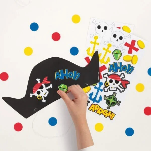 Ahoy Pirate Decorate Your Pirate Hat | 8 ct - Zurchers