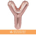 Air Filled Rose Gold Mylar Letter Balloon, 16" | 1 ct - Zurchers