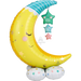 AirLoonz Moon & Stars Balloon Uninflated 55" | 1 ct