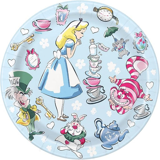 Alice In Wonderland Paper Plates 7" | 8ct