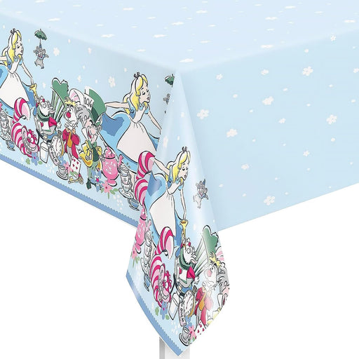 Alice In Wonderland Rectangular Plastic Table Cover 54" x 84" | 1ct