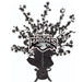 Black silhouette centerpiece spray featuring the Alta Hawks logo with stars bursting upward from a wrapped base, standing 14 inches tall.