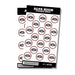 Sheet of 36 circular stickers featuring the Alta Hawks logo with maroon borders, sized one inch each.